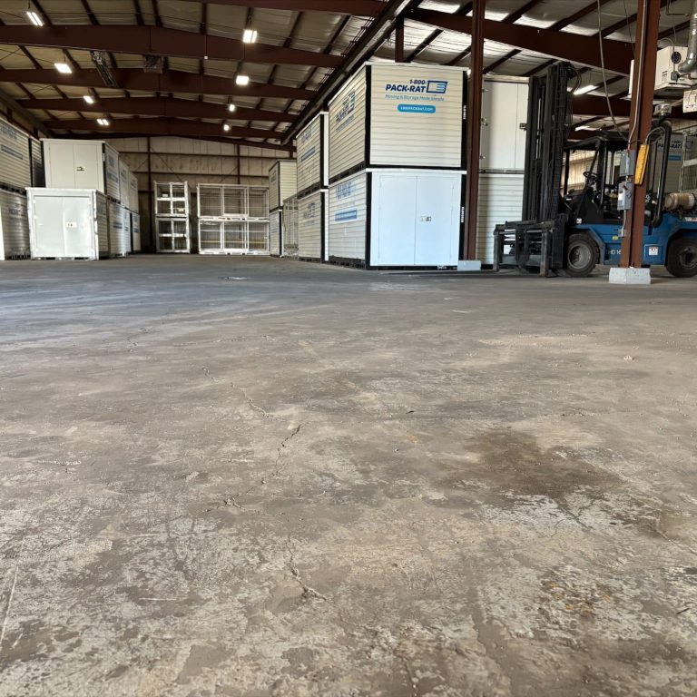 Storage Warehouse Milwaukee Indoor warehouse in Milwaukee, WI with organized storage containers and shelving, used for small business e-commerce inventory fulfillment and 3PL services.